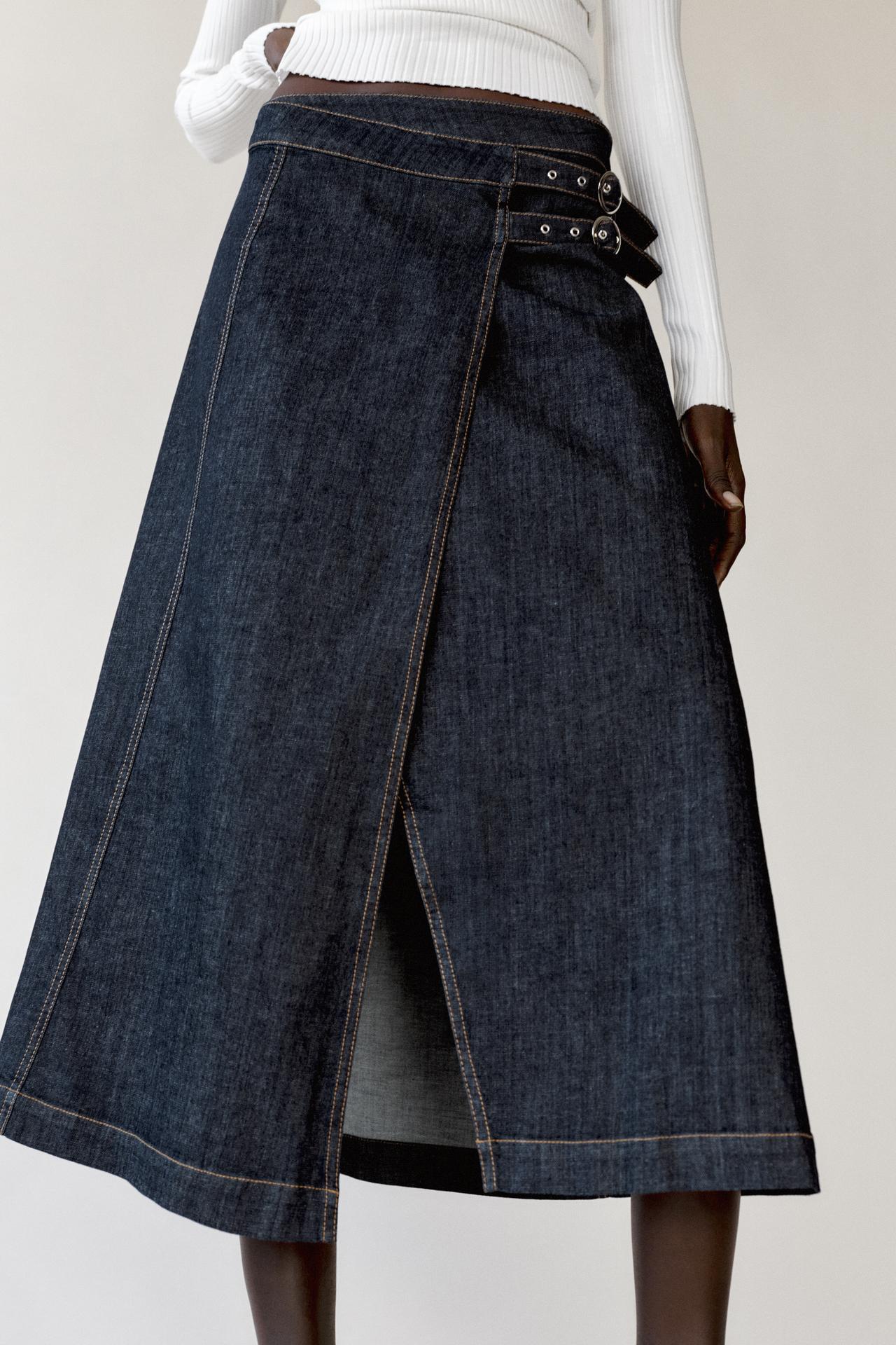 JUPE Z1975 CROISÉE EN JEAN