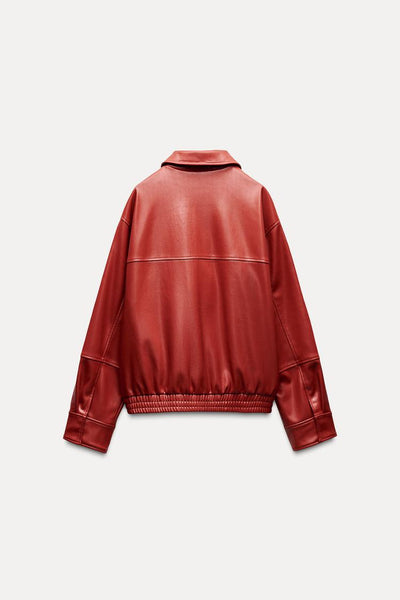 BLOUSON AVIATEUR EN MATIÈRE SYNTHÉTIQUE