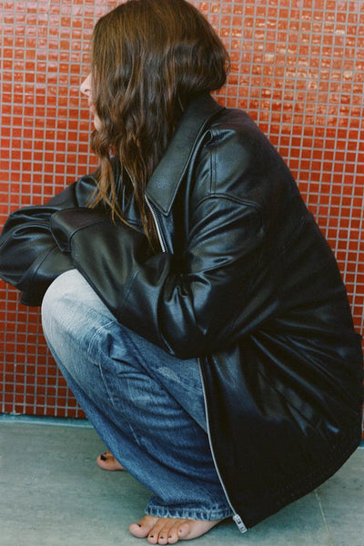 BLOUSON AVIATEUR EN MATIÈRE SYNTHÉTIQUE