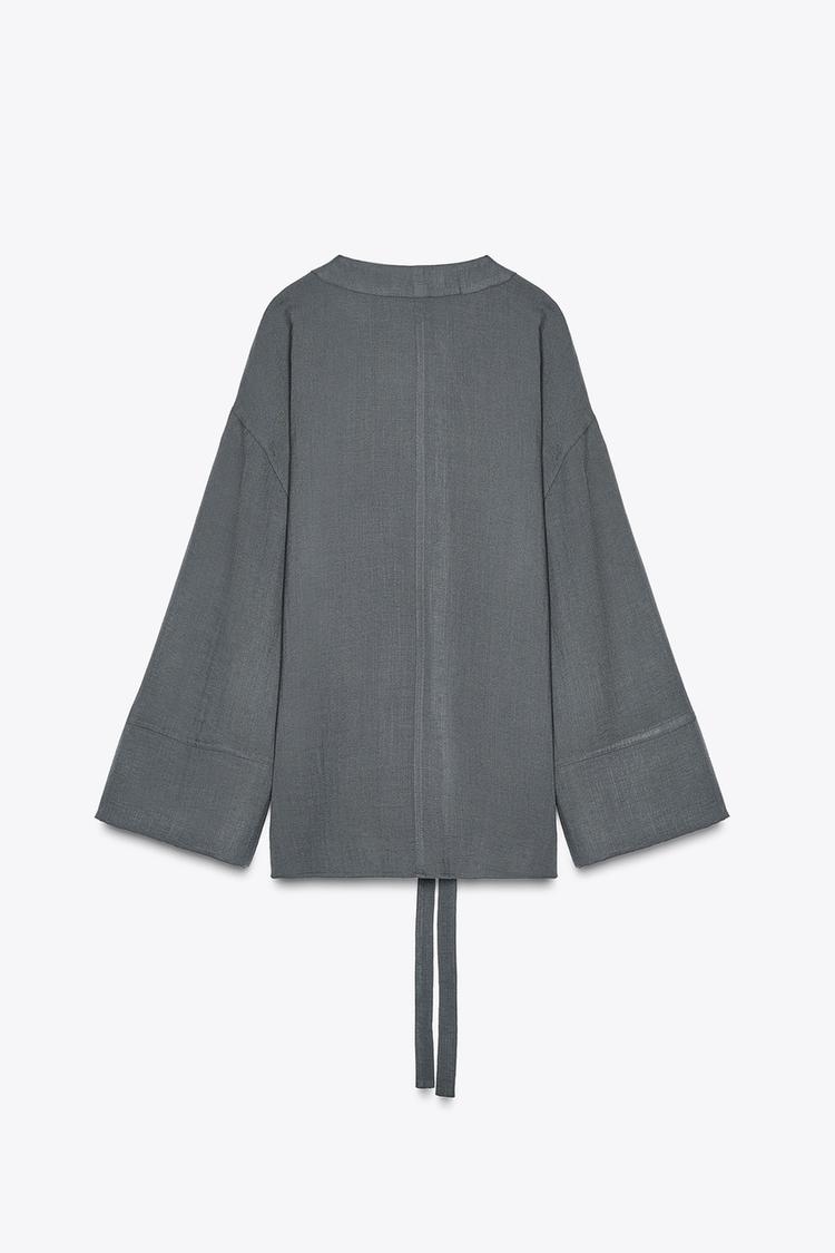 VESTE KIMONO AVEC NŒUD LATÉRAL
