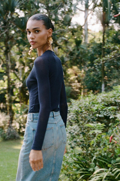 JUPE Z1975 MI-LONGUE EN JEAN