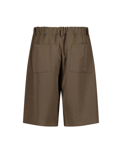 SHORT À PINCE - MARRON