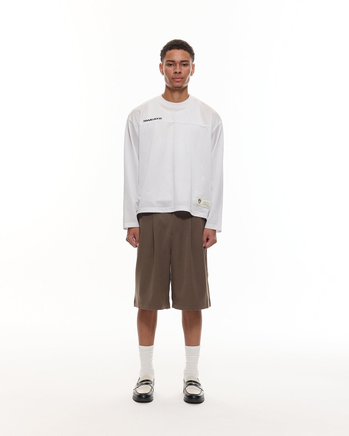 SHORT À PINCE - MARRON