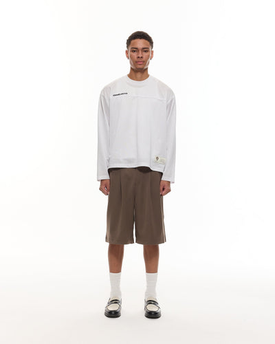 SHORT À PINCE - MARRON