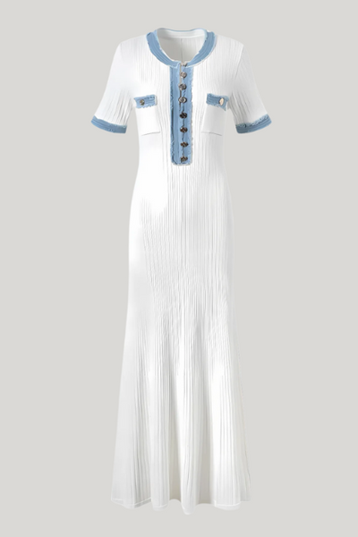 Robe tricotée à boutons dorés - 154877